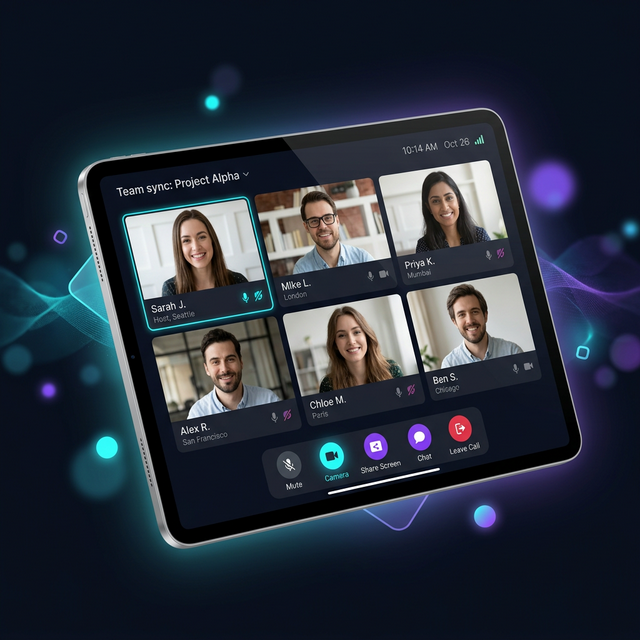 Watchroom video conferencing interface